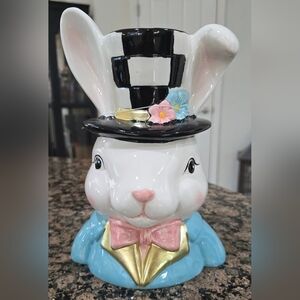 NWT! Charming Easter Bunny Rabbit with Top Hat MC Inspired Mad Hatter